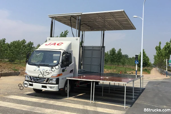 Yuanwang 120hp 4X2(6 wheels) JAC Chassis Stage Truck Exterior (3) | 86Trucks