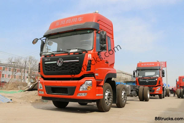 Dongfeng Commercial Vehicle Tianlong VL Heavy Truck 2019 Model Green Pass Edition 350 hp 6X2(8 wheels) 9.6m Flatbed Cargo Truck Exterior (3)