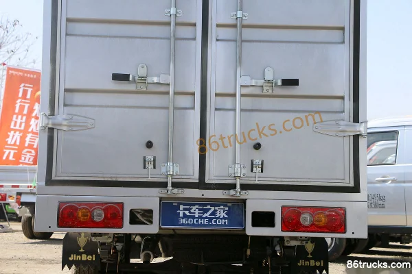 Jinbei T32 1.3L 82hp 4X2(6 wheels) gasoline 2.45m double-row van micro truck Body (2) | 86Trucks