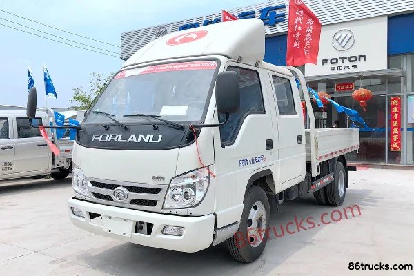 Foton Times Xiaoka Star 2.2L 88hp 4X2(6 wheels) Diesel 3.1m Double Row Flatbed Micro Truck Exterior (3) | 86Trucks