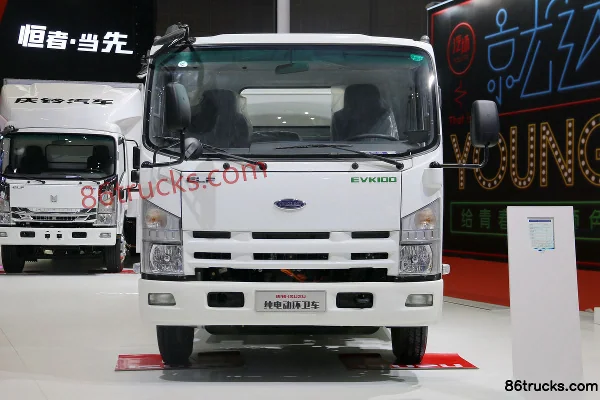 Isuzu EVK100 7,3T cabine simple benne à ordures électrique (marque Sanli) 4X2(6 roues) Extérieur (2) | 86Trucks