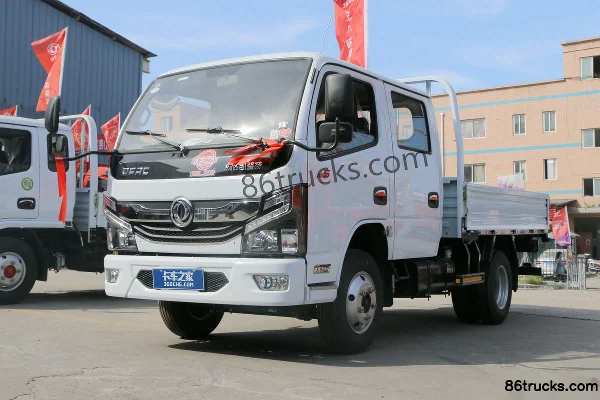 Dongfeng Captain K5 2018 Model 115hp 4X2(6 wheels) 2.8m Double Row Flatbed Light Truck (Hydraulic Brake) Exterior (3) | 86Trucks