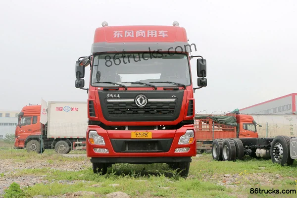 Dongfeng Commercial Vehicle Tianlong VL Heavy Truck 2019 Green Pass Edition 450 hp 8X4(12 wheels) 9.4m Flatbed Cargo Truck Exterior (2) | 86