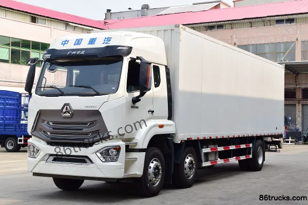 Sinotruk Hohan N5G Heavy Truck 310hp 6X2(8 wheels) 9.52m Wing Opening Box Cargo Truck Exterior (3) | 86Trucks
