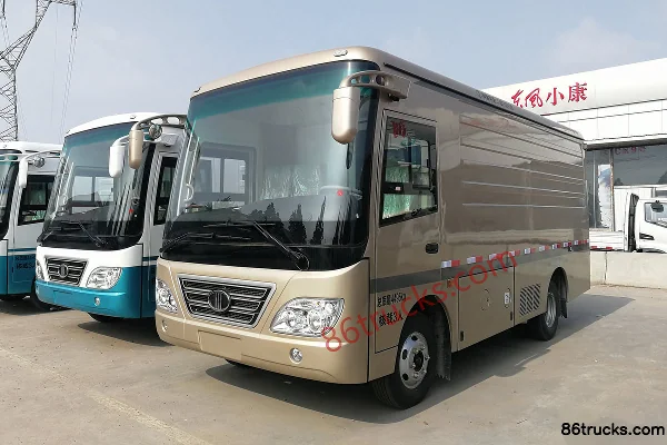 Mudan Medium Bus 132hp Box Truck Exterior (3) | 86Trucks