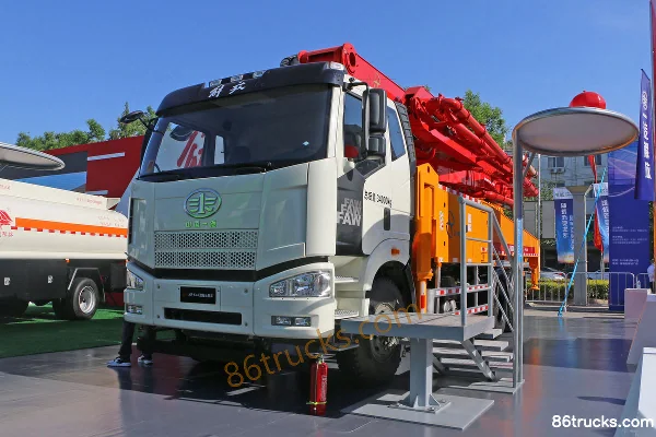 FAW Jiefang J6P 420 hp 6X4(10 wheels) Concrete Pump Truck (Koniele Brand) Exterior (3) | 86Trucks