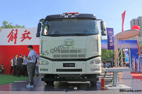 FAW Jiefang J6P 420 hp 6X4(10 wheels) Concrete Pump Truck (Koniele Brand) Exterior (2) | 86Trucks