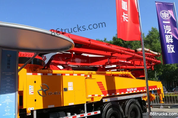 FAW Jiefang J6P 420 hp 6X4(10 wheels) Concrete Pump Truck (Koniele Brand) Body (1) | 86Trucks