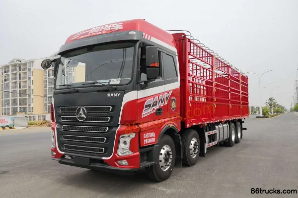 SANY Group version Junling 430 ch 8X4(12 roues) camion porteur à grille 9,6 m Extérieur (2) | 86Trucks