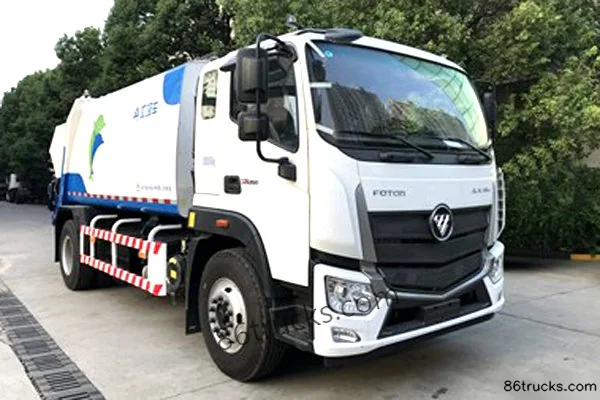 Foton Auhang R 210 ch 4X2(6 roues) camion à ordures compacteur (marque Sanli) Extérieur
