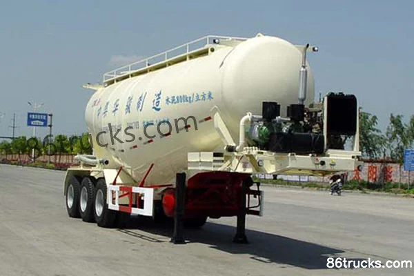 CIMC Huajun 37.5 Cubic Bulk Cement Transport Semi-Trailer Exterior