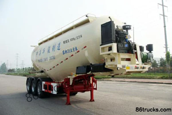 CIMC Huajun 35-cbm Bulk Cement Transport Semi-trailer Exterior