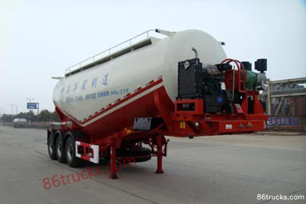 CIMC Huajun 38m³ Medium Density Powder Material Transport Semi-Trailer Exterior