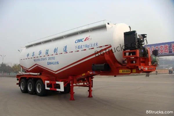 CIMC Huajun 44m³ Medium Density Powder Material Transport Semi-Trailer Exterior