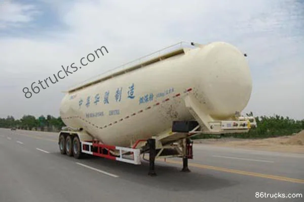 CIMC Huajun 70 cubic meter powder material transport semi-trailer Exterior