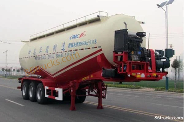 CIMC Huajun 47.5m³ Low Density Powder Tanker Semi-trailer Exterior