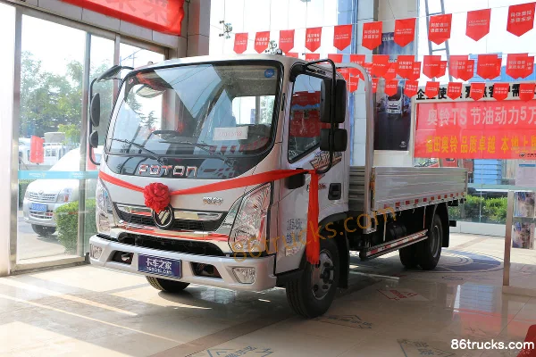 Foton Aoling Superspeed 131hp 4X2(6 wheels) 4.17m Single Row Flatbed Light Truck Exterior (3) | 86Trucks