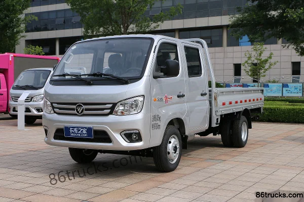 Foton Xiangling M2 Logistics Star 1.5L 112hp 4X2(6 wheels) Gasoline/CNG 3.1m double-row flatbed mini truck Exterior (3) | 86Trucks