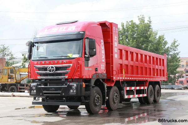 SAIC Hongyan Genlyon C100 Heavy Truck 350 hp 8X4(12 wheels) 8.6m Dump Truck Exterior (3) | 86Trucks