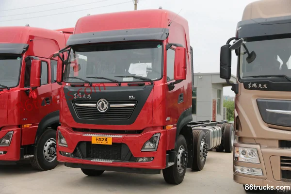 Dongfeng Commercial Vehicle Tianlong KL Heavy Truck Composite Edition 465hp 8X4(12 wheels) 9.6m Flatbed Cargo Truck Exterior (3) | 86Trucks