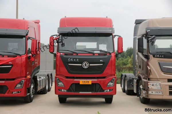 Dongfeng Commercial Vehicle Tianlong KL Heavy Truck Composite Edition 465hp 8X4(12 wheels) 9.6m Flatbed Cargo Truck Exterior (2) | 86Trucks