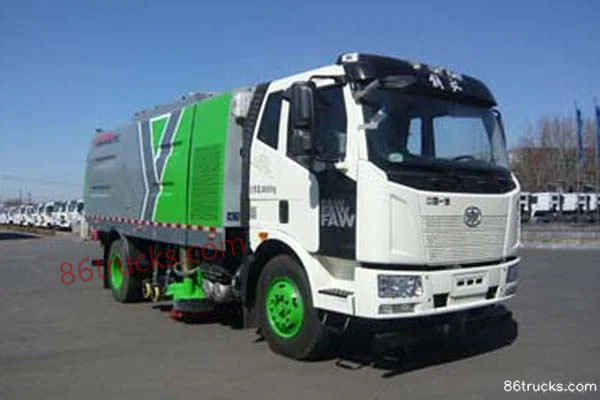 FAW Jiefang J6L Medium Truck 2017 Model 220hp 4X2(6 wheels) Washing and Sweeping Truck (Yate Heavy Industry Brand) Exter