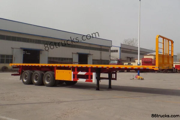 Luoxiang 13m Straight Beam Flatbed Semi-Trailer Exterior