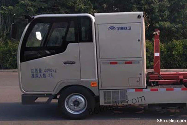 Yutong Zhengzhou 4.5T cabine simple benne à ordures à déchargement par conteneur 100% électrique 58.53kWh 4X2(6 roues) Extérieur (2) | 86Tru