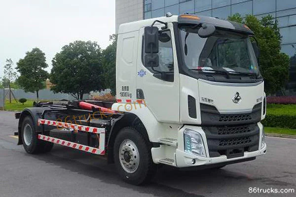 Dongfeng Liuqi H5 18T 7.3m Electric Hook Lift Garbage Truck (Zoomlion Brand) 172.8kWh 4X2(6 wheels) Exterior