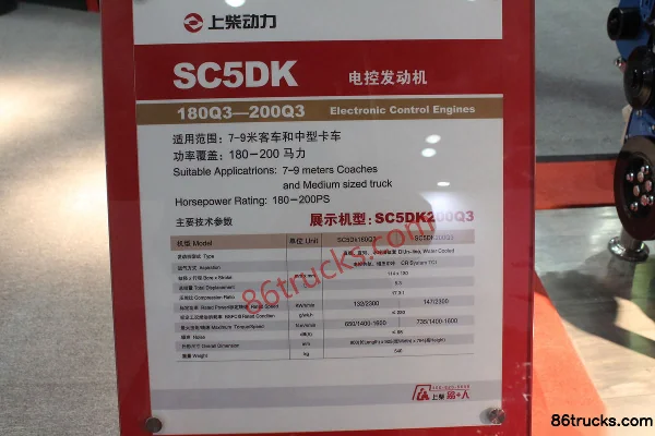SDEC SC5DK200Q3 200 hp 5.3L China III Diesel Engine Exterior (3) | 86Trucks