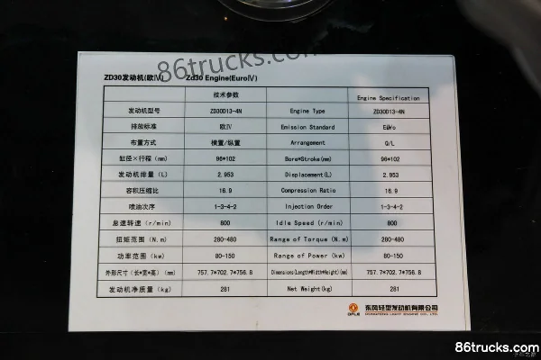 Dongfeng ZD30D13-4N 130 hp 3L China IV Diesel Engine Exterior (3) | 86Trucks