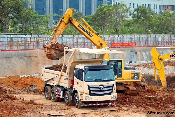Foton Auman Nouvel ETX série 9 poids lourd 350 ch 8X4(12 roues) camion benne 5,6 m (Fast Gear 10JS160T) Cabine (2) | 86Trucks