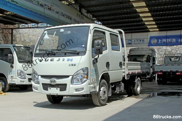 Yuejin Xiaofuxing S50Q 1.5L 110 hp 4X2(6 wheels) Gasoline 2.605m Double Row Flatbed Mini Truck Exterior (3) | 86Trucks