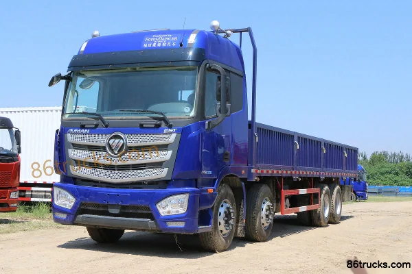 Foton AumanEST 6 Series Heavy Truck 360 hp 8X4(12 wheels) 9.53m Flatbed Cargo Truck (459 Rear Axle) Exterior (3) | 86Trucks