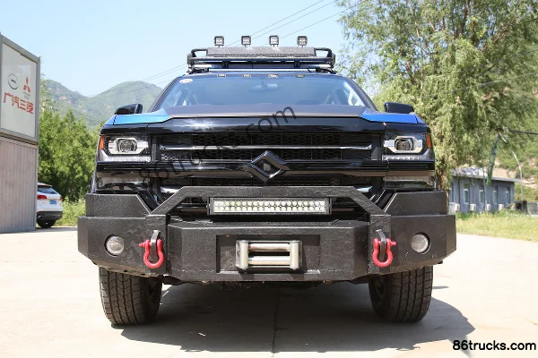Huanghai N7 2019 Edition Amérique du Nord Sport 2.4T Diesel 129 ch 4x4(6 roues) Manuelle Double cabine Pick-up bleu modifié (2) | 86Trucks