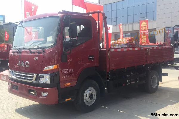 JAC Junling V8 170 ch 4X2(6 roues) camion porteur plateau simple cabine 4,18 m Extérieur (3) | 86Trucks