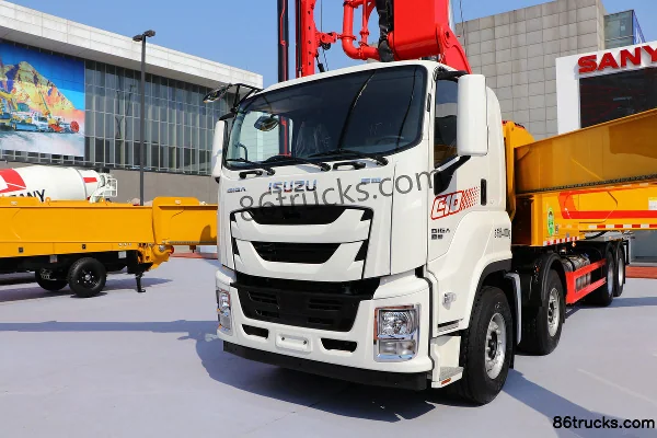 Qingling Isuzu Juka 520 ch 8X4(12 roues) 4 essieux SANY 52 m camion pompe à béton (China VI) Extérieur (3) | 86Trucks