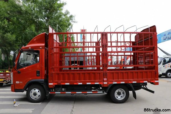 Foton Times Leading High-End Version 143hp 4X2(6 wheels) 3.8m Double-row Stake Truck Body (1) | 86Trucks