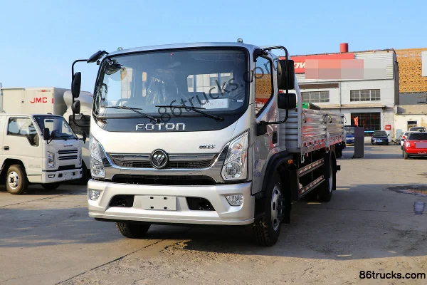 Foton Ollin CTS 170hp 4X2(6 wheels) 5.25m Crew Cab Flatbed Cargo Truck (5-speed) Exterior (3) | 86Trucks