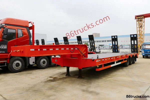 Hubei Heli 12.7m Low Flatbed Semi-Trailer Exterior (3) | 86Trucks