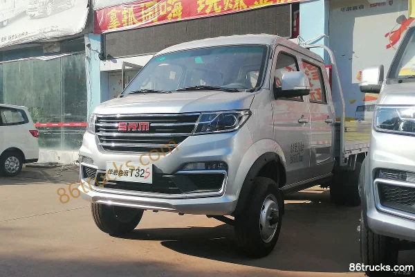 Jinbei T32S Confort 1.5L 102ch 4X2(6 roues) essence 2.55m camion à ridelles double cabine (China VI) Extérieur (3) | 86Trucks