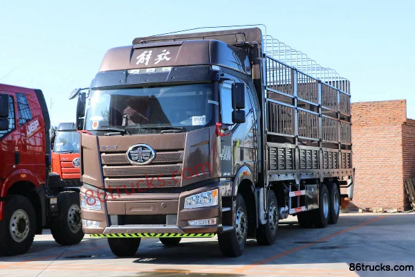 FAW Jiefang New J6P Heavy Truck 2020 Model Leading Edition 460 hp 8X4(12 wheels) 9.4m Stake Truck Exterior (3) | 86Trucks