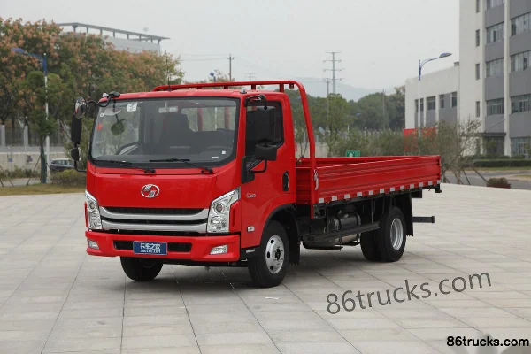 Yuejin Chaoyue C500-33 156 hp 4X2(6 wheels) 4.2m AMT Single Row Flatbed Truck Exterior (3) | 86Trucks