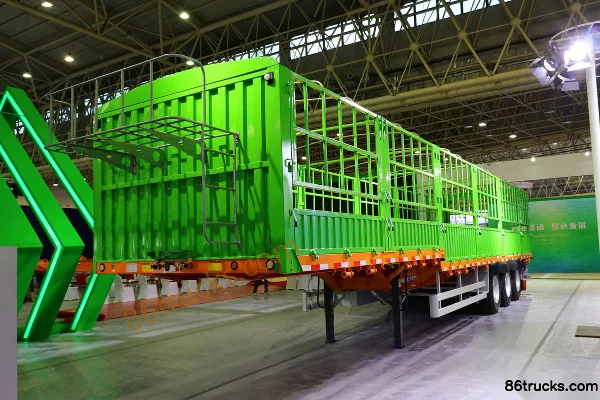 CIMC Huajun 13m goose-neck stake semi-trailer (curb weight 6.68 tons) Exterior (2) | 86Trucks