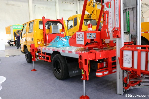 JMC Shunda 115hp 4X2(6 wheels) Double Row Aerial Work Truck (Runzhixing Brand) Body (3) | 86Trucks