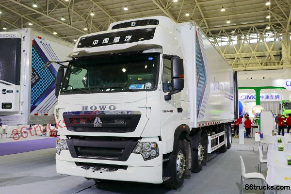 Sinotruk HOWO T7H 440ch 8X4(12 roues) camion frigorifique pour viande suspendue (marque Hongchang Tianma) (China VI) Extérieur (3) | 86Truck