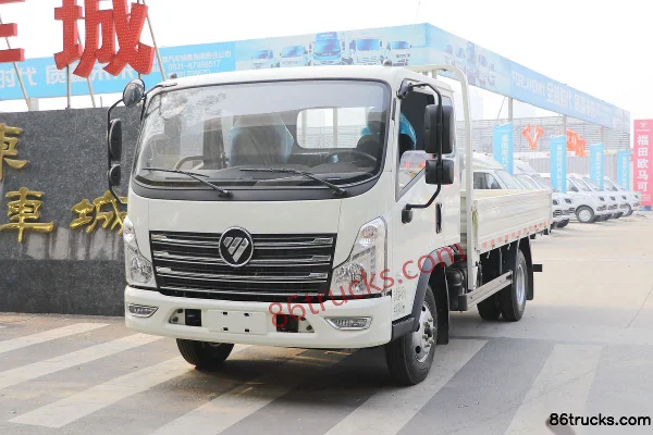 Foton Times Leading 160hp 4X2(6 wheels) 3.82m Semi-row Flatbed Light Truck Exterior (3) | 86Trucks