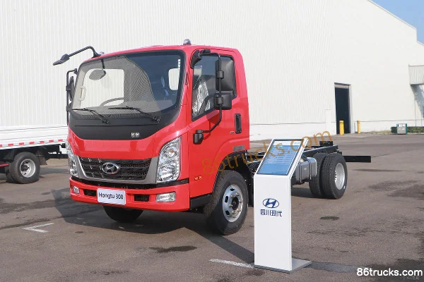 Hyundai Commercial Vehicle Hongtu300 116hp 4X2(6 wheels) 4.18m single-row flatbed light truck Exterior (3) | 86Trucks