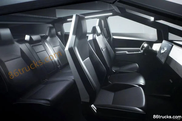 Tesla Cybertruck version propulsion monomoteur pick-up 100% électrique Cabine (1) | 86Trucks