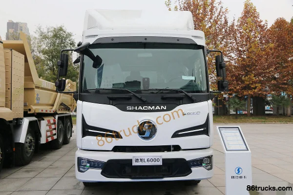 SHACMAN Delong L6000 16T 4X2(6 wheels) 7.75m single-row electric cargo truck 255.5kWh Exterior (2) | 86Trucks